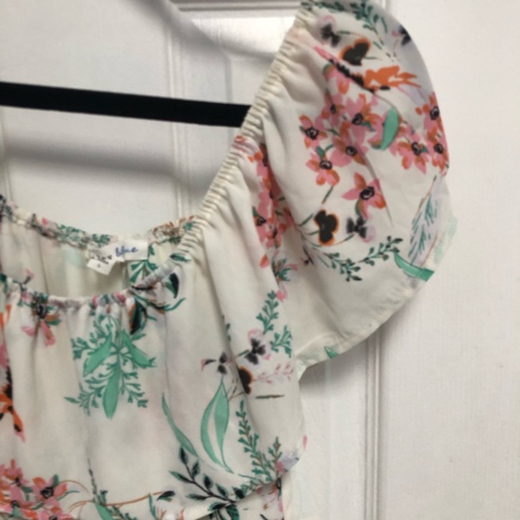 Bailey Blue Floral Print Maxi Dress Ruffle Size Large NWT Nordstrom - Picture 15 of 16